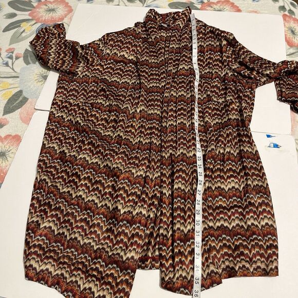 Danny And Nicole Women’s Cardigan Plus Size 22W Geometric open Front - Picture 8 of 8